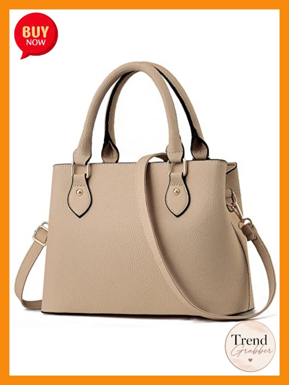 Faux Leather Crossbody Bag Women Tote Shoulder Bag Satchel Vegan - Picture 1 of 6
